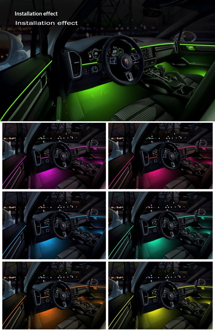 Lumière décorative LED froide pour voiture, ambiance intérieure colorée, dynamique et fluide_voghion.com
