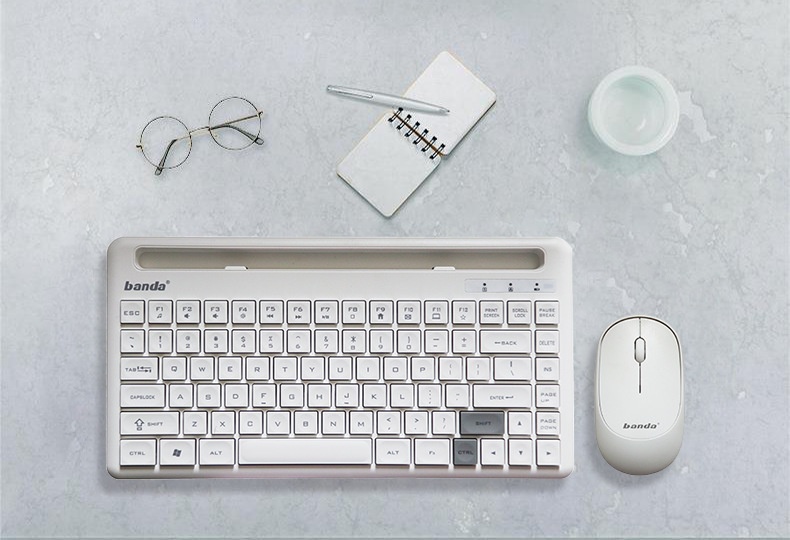 Banda Wireless Set Laptop External Chocolate Keys Power-saving Home Office Keyboard Mouse_voghion.com