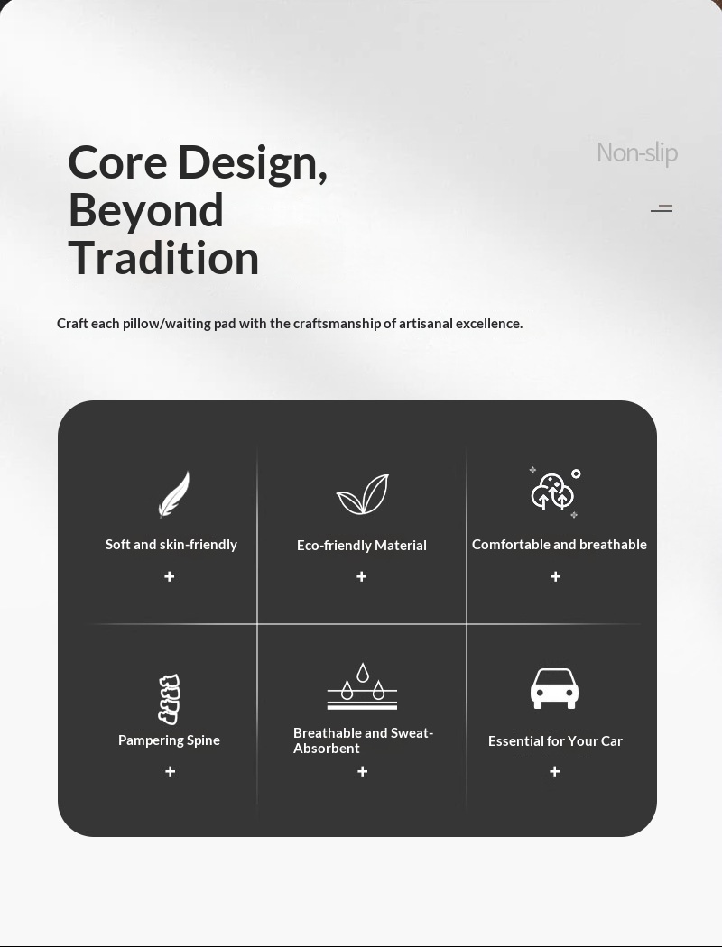 Headrest Memory Foam Lumbar Back Car Neck Pillow Cushion_voghion.com