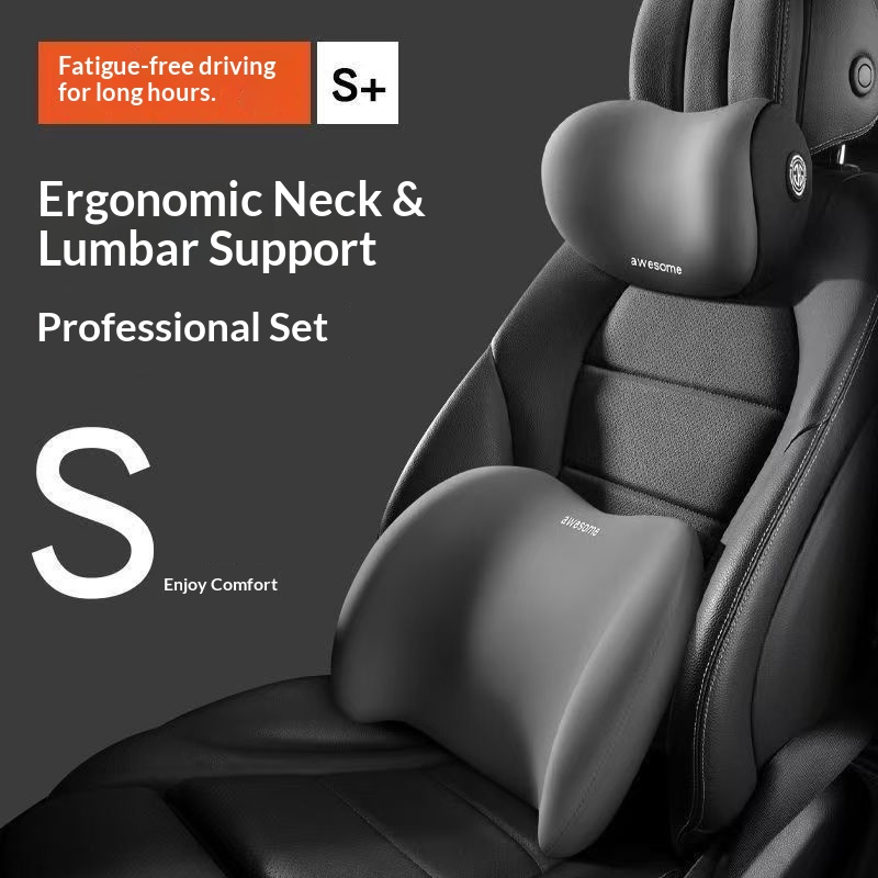 Cross-Border Headrest Seat Backrest Car Cushion Lumbar Support Neck Pillow_voghion.com