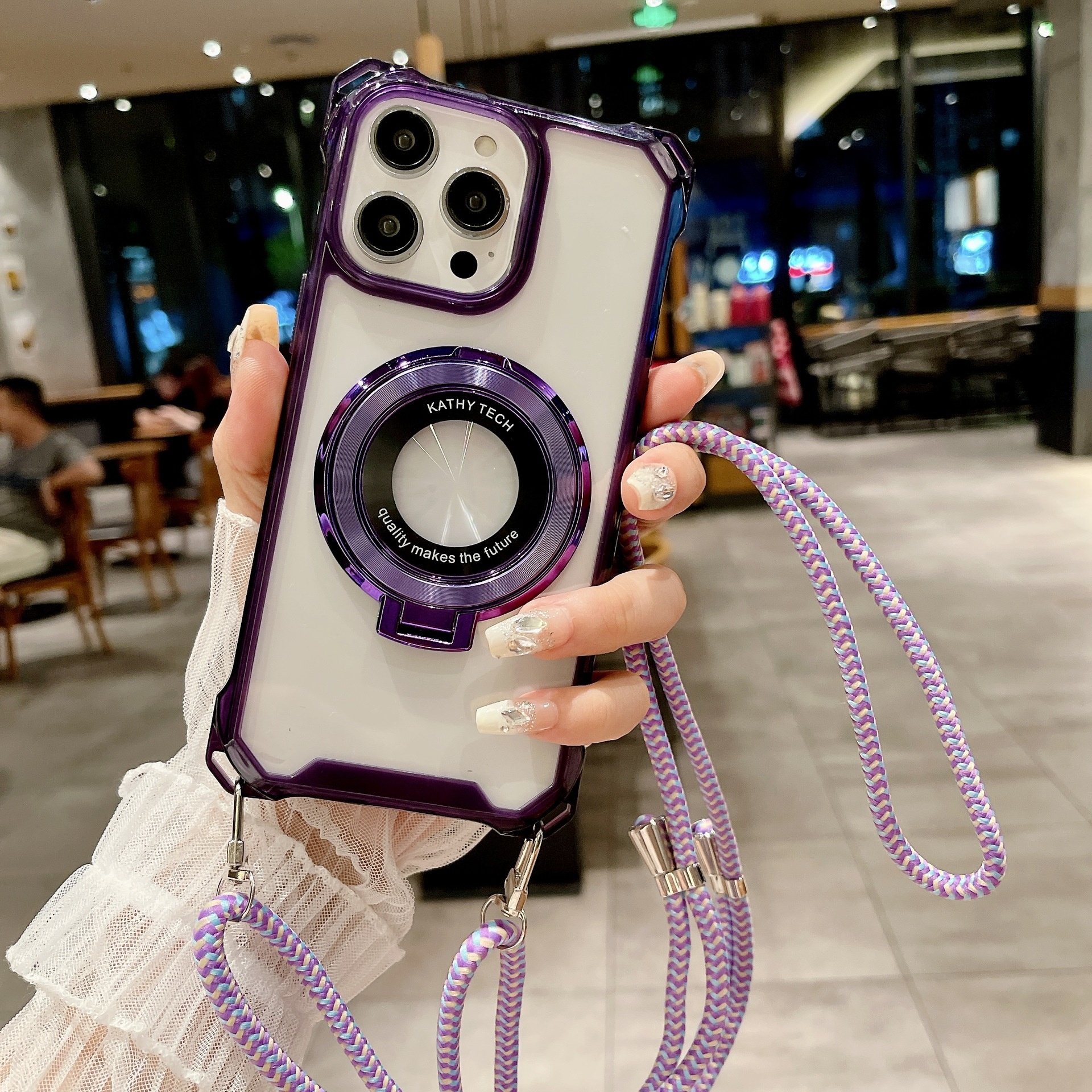 Magnetic Crossbody Case For Iphone 16 Pro Max With Stand_voghion.com