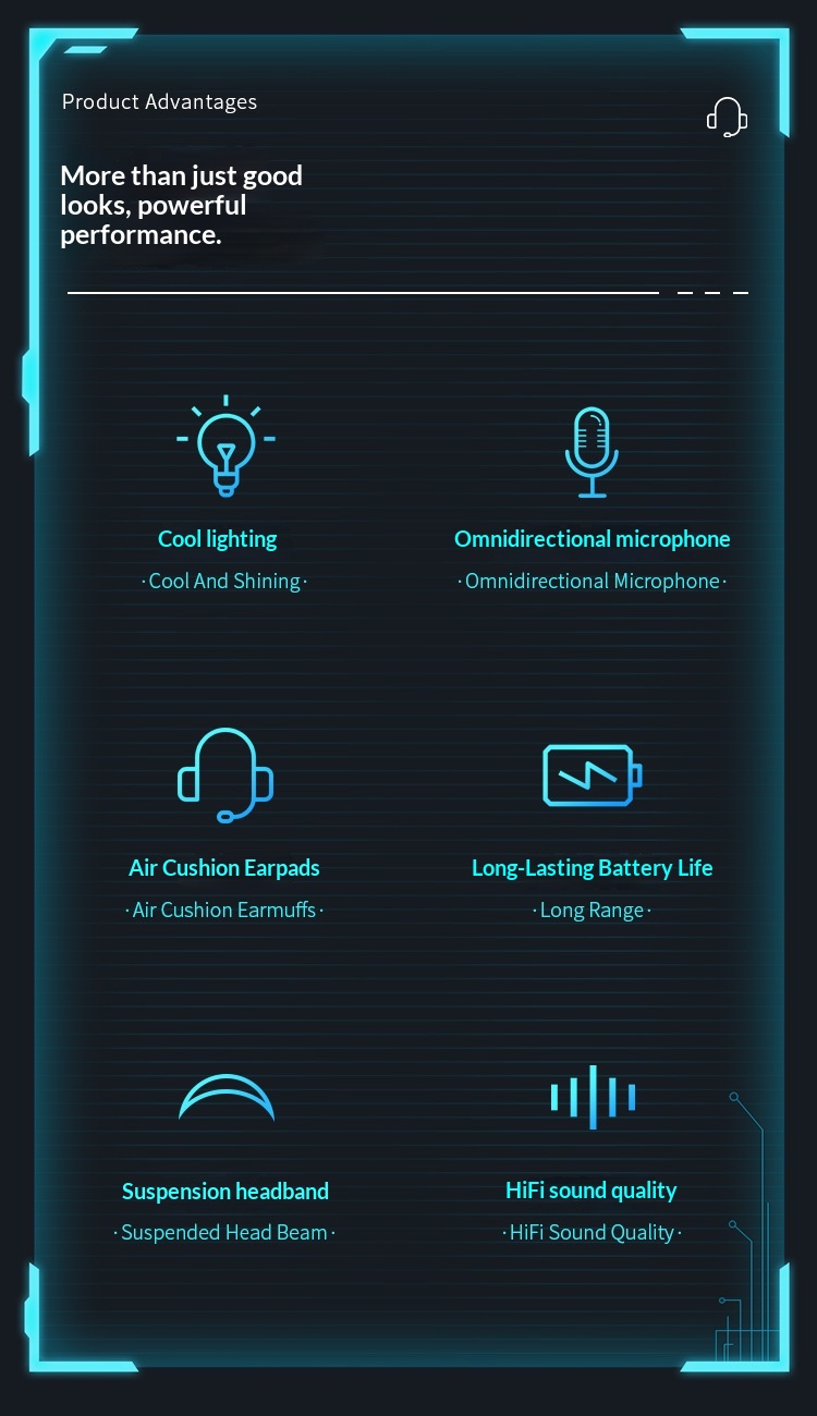 Cuffie da gioco cablate per computer, compatibili con PUBG Mobile e laptop, audio 7.1 universale con microfono._voghion.com