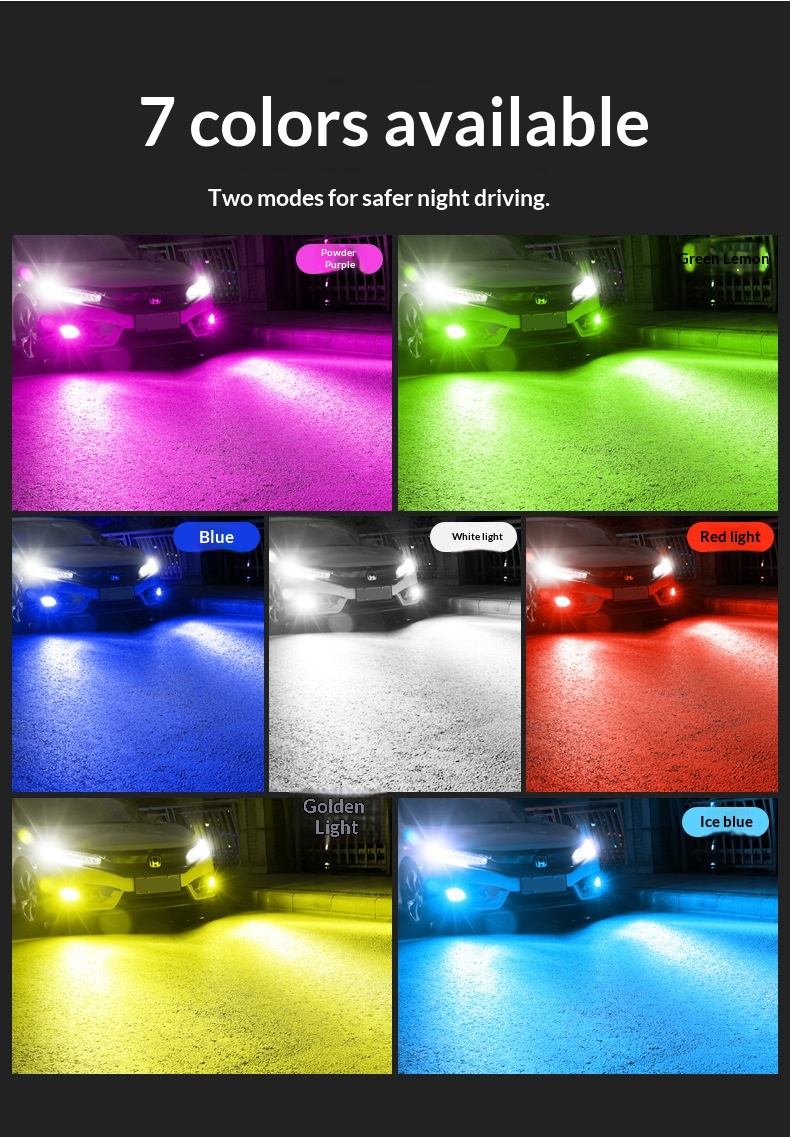 Fendinebbia led bicolore per auto con design integrato_voghion.com