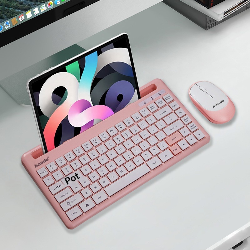 Banda Wireless Set Laptop External Chocolate Keys Power-saving Home Office Keyboard Mouse_voghion.com