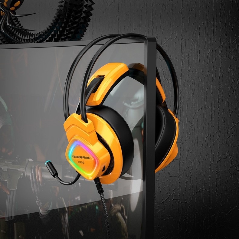 MoDi G200 Computer Over-ear Wired Headset With Microphone, 7.1-channel USB Gaming Headset, Specifically For Internet_voghion.com