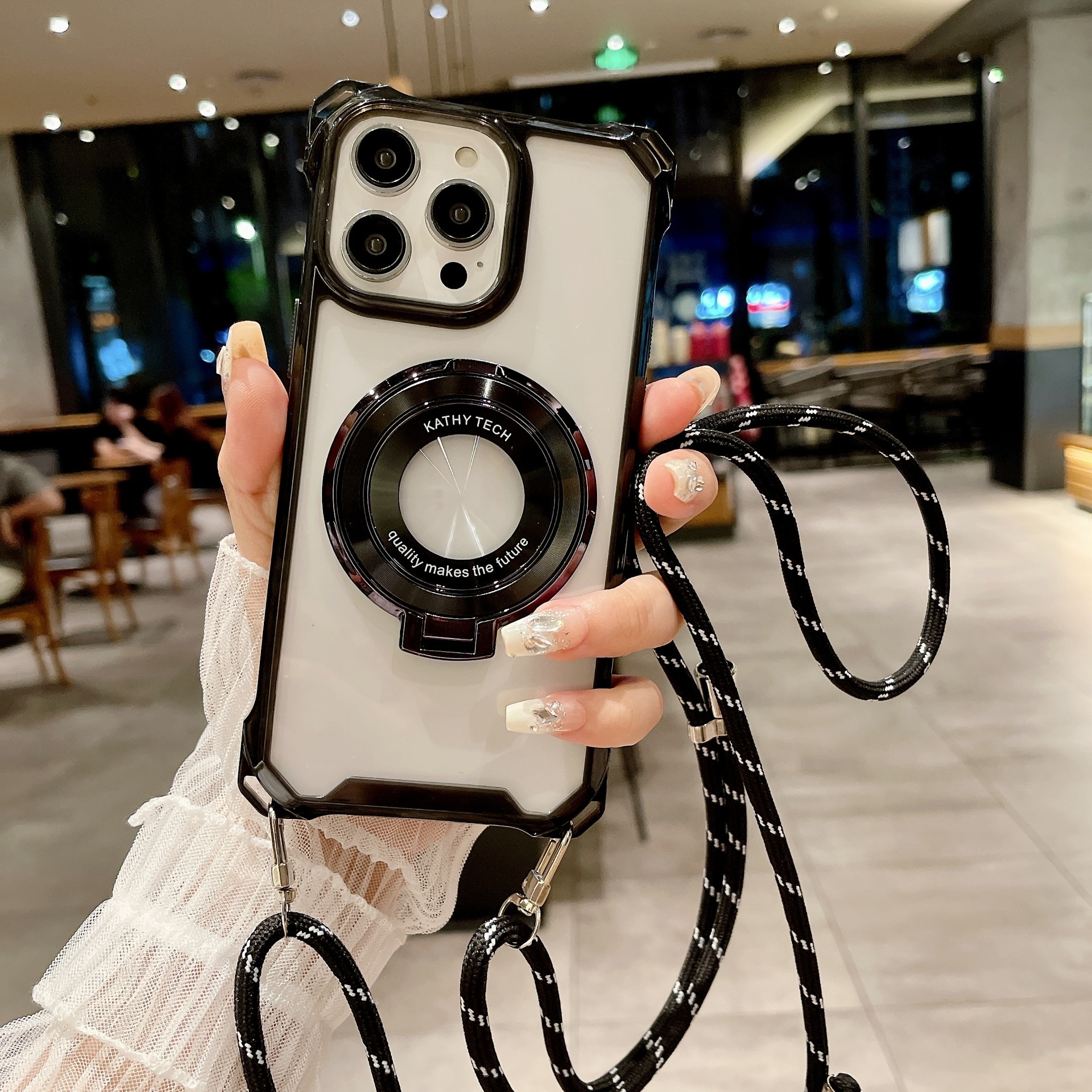Magnetic Crossbody Case For Iphone 16 Pro Max With Stand_voghion.com
