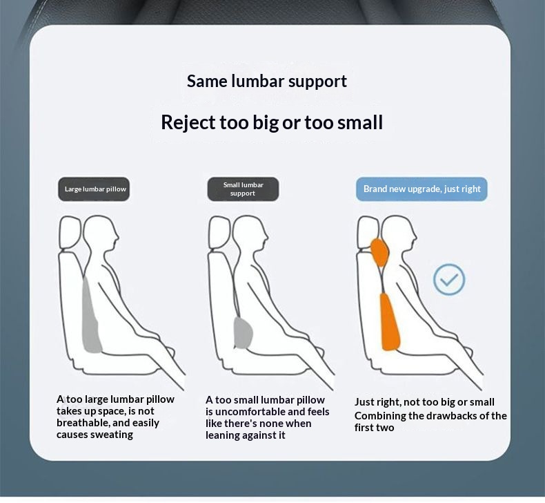 for Seat Backrest Car Cushion Driving Support Waist Lumbar Pillow_voghion.com