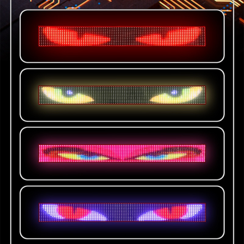 Demon Eye LED Flexible Car Truck Window Soft Screen Decorative Ambient Light Universal 12/24V_voghion.com