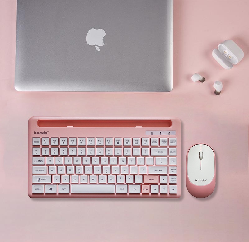 Banda Wireless Set Laptop External Chocolate Keys Power-saving Home Office Keyboard Mouse_voghion.com