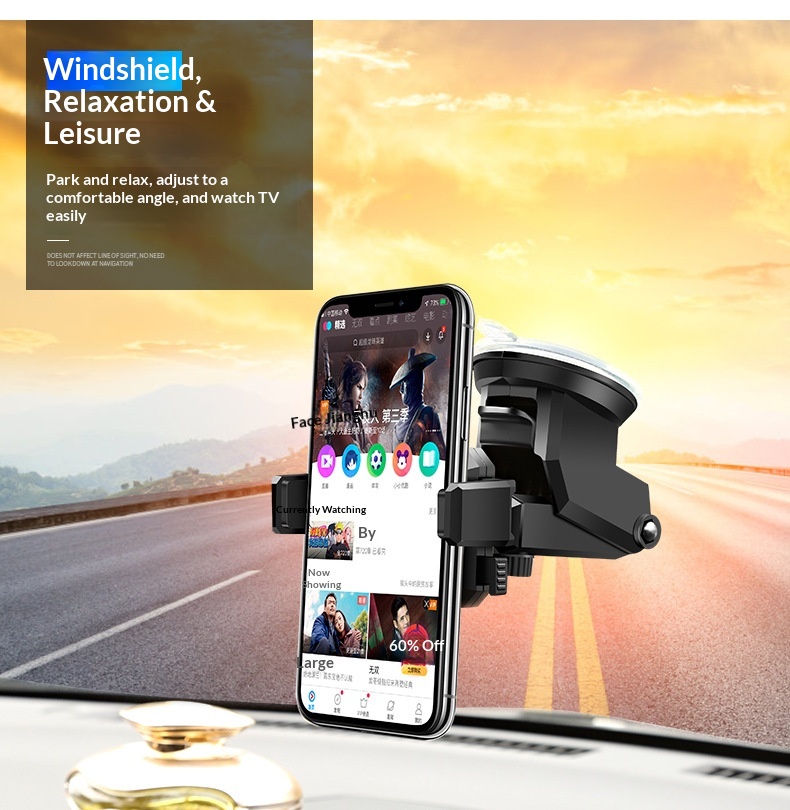 Supporto universale multifunzionale per telefono con ventosa telescopica per auto, da fissare alla bocchetta dell'aria._voghion.com