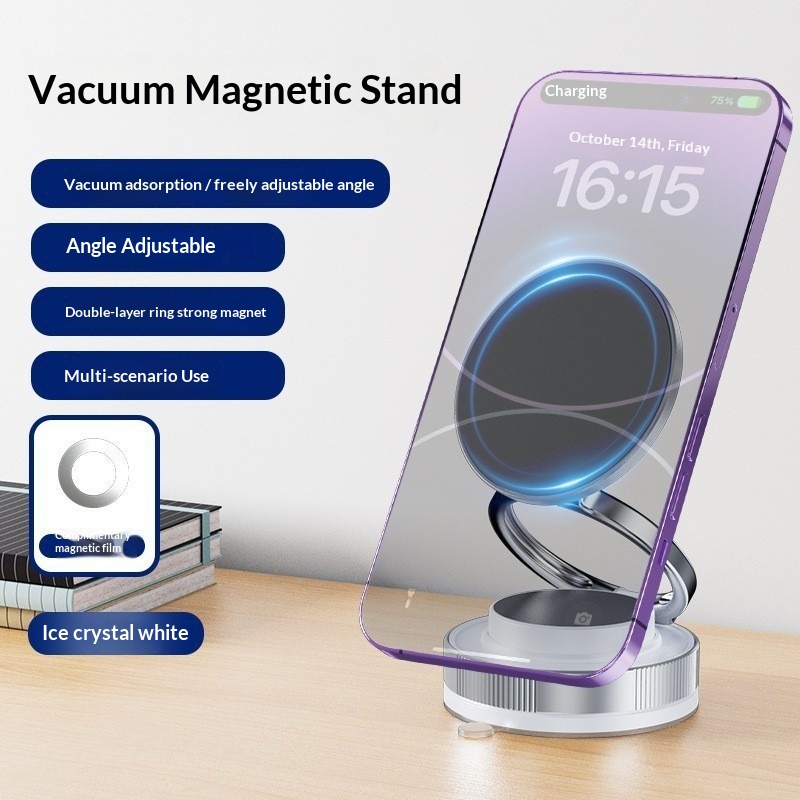 Vacuum Adsorption Magnetic Car Mount Navigation Phone Holder_voghion.com
