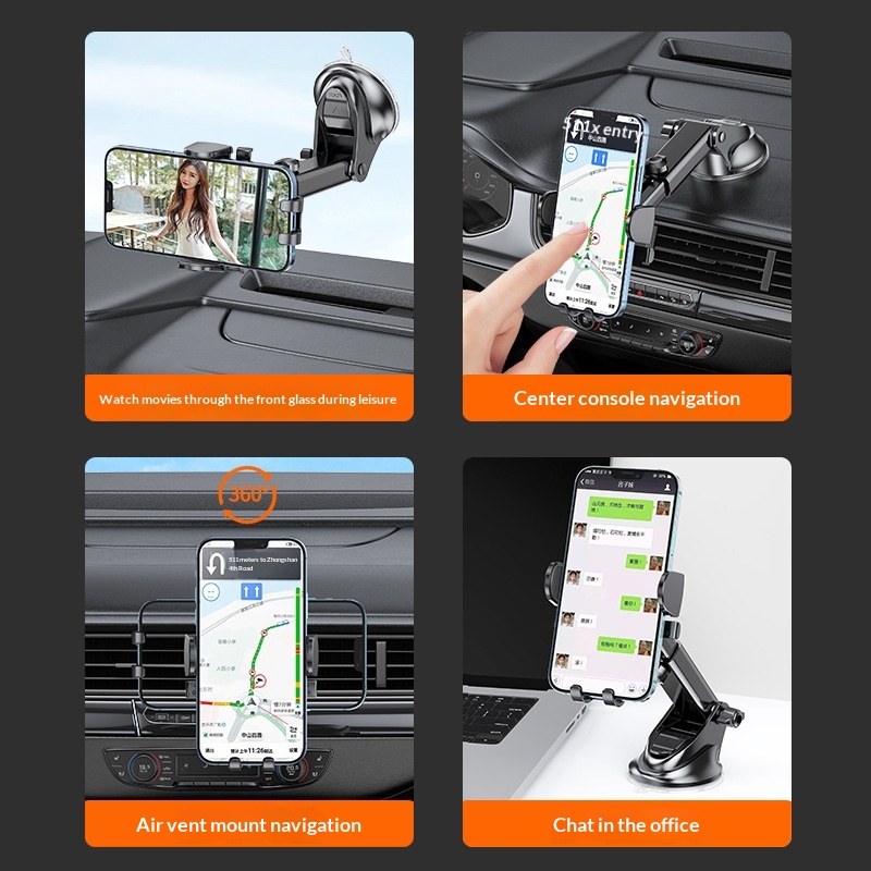 Nuovo supporto per telefono con ventosa, universale, con clip di supporto per navigatore e interni auto._voghion.com