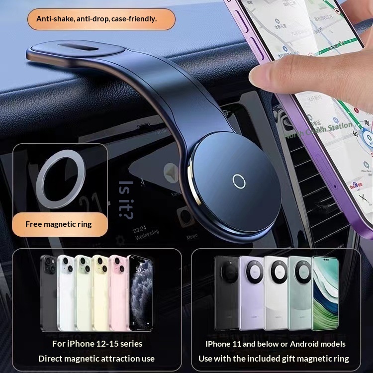 Supporto magnetico per telefono da cruscotto per auto, ideale per la navigazione transfrontaliera, in vendita a caldo._voghion.com