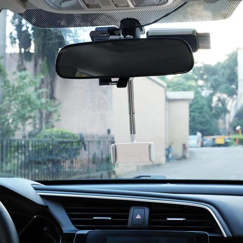 Cross-border Rearview Mirror Holder, Multifunctional Interior Accessory, Car Navigation Phone Holder_voghion.com