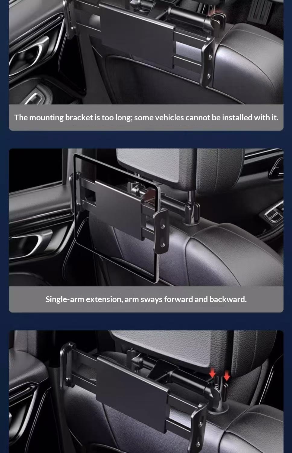 Supporto per telefono da auto, supporto girevole per iPad sullo schienale del sedile posteriore, supporto per tablet in auto_voghion.com