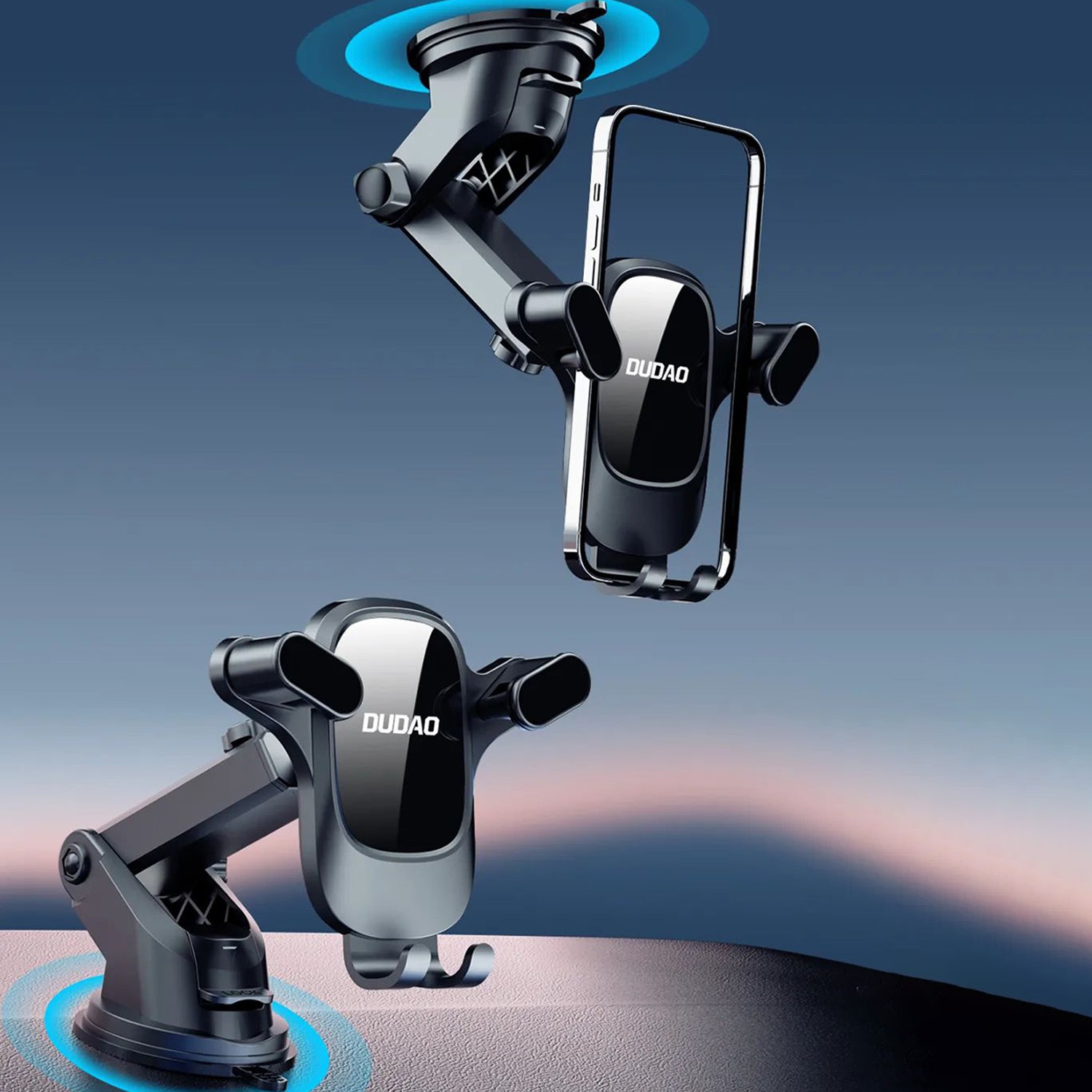 Supporto per telefono con ventosa F5Pro+ unico, da fissare alla bocchetta dell'aria, al cruscotto, al navigatore e all'auto._voghion.com