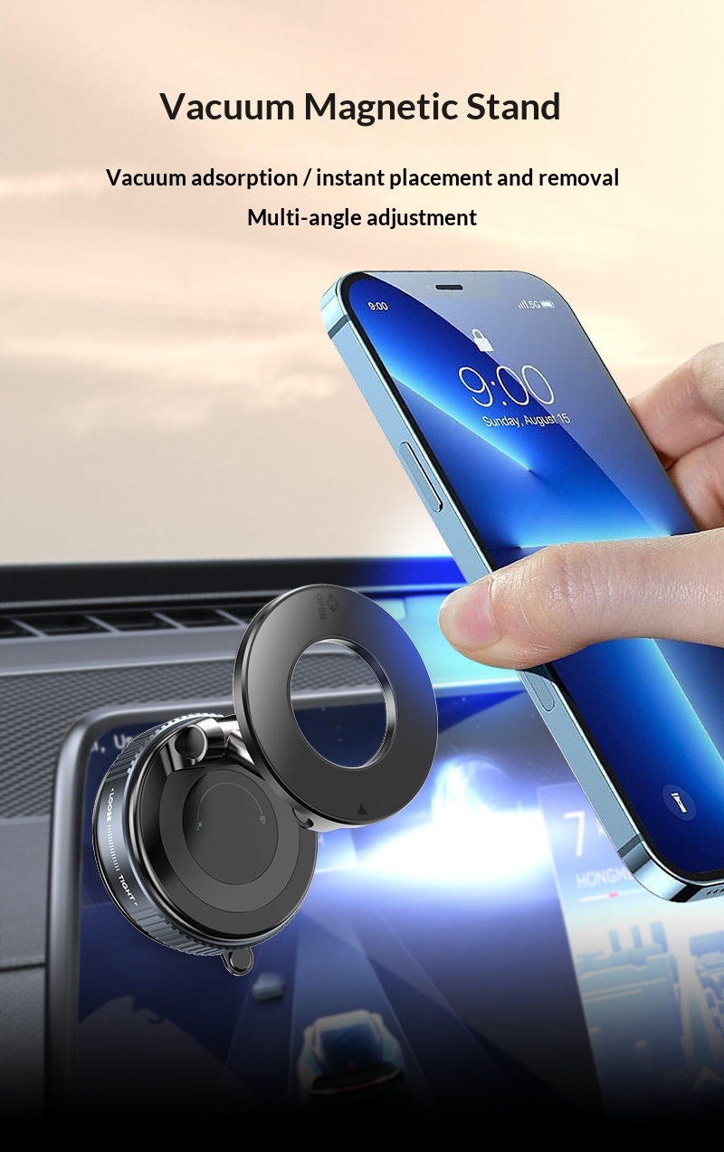Supporto auto magnetico per telefono con ventosa per navigatore_voghion.com