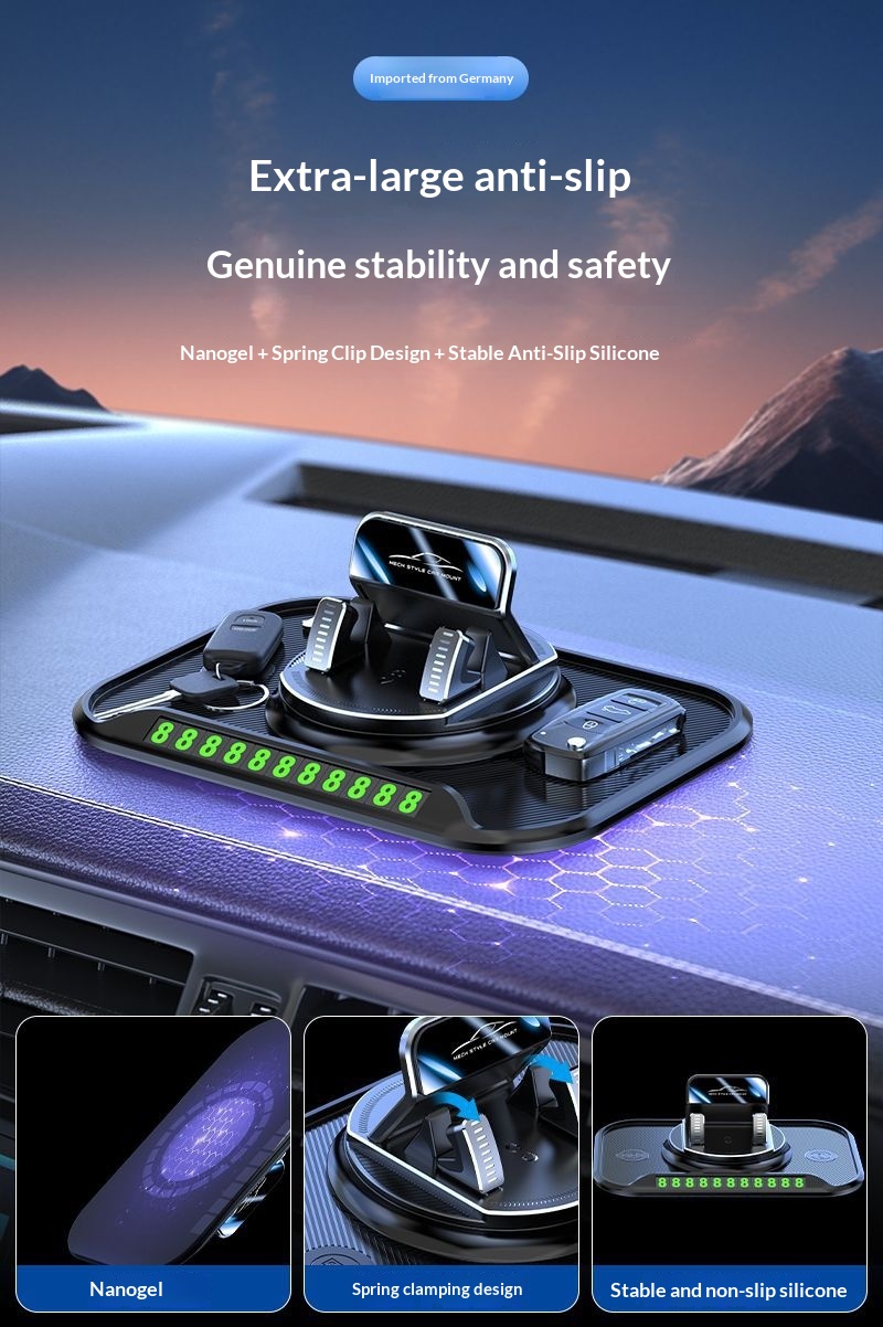 Handyhalterung für das Armaturenbrett/die Mittelkonsole des neuen Automodells 2025: Drehbar, verstellbar, mit stabiler Navigationshalterung_voghion.com