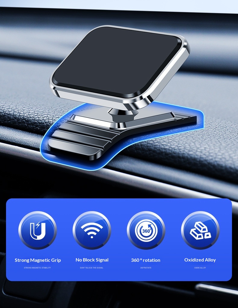 Universele telefoonhouder met sterke magneet, multifunctioneel, voor op het autodashboard, navigatiestandaard voor in de auto_voghion.com