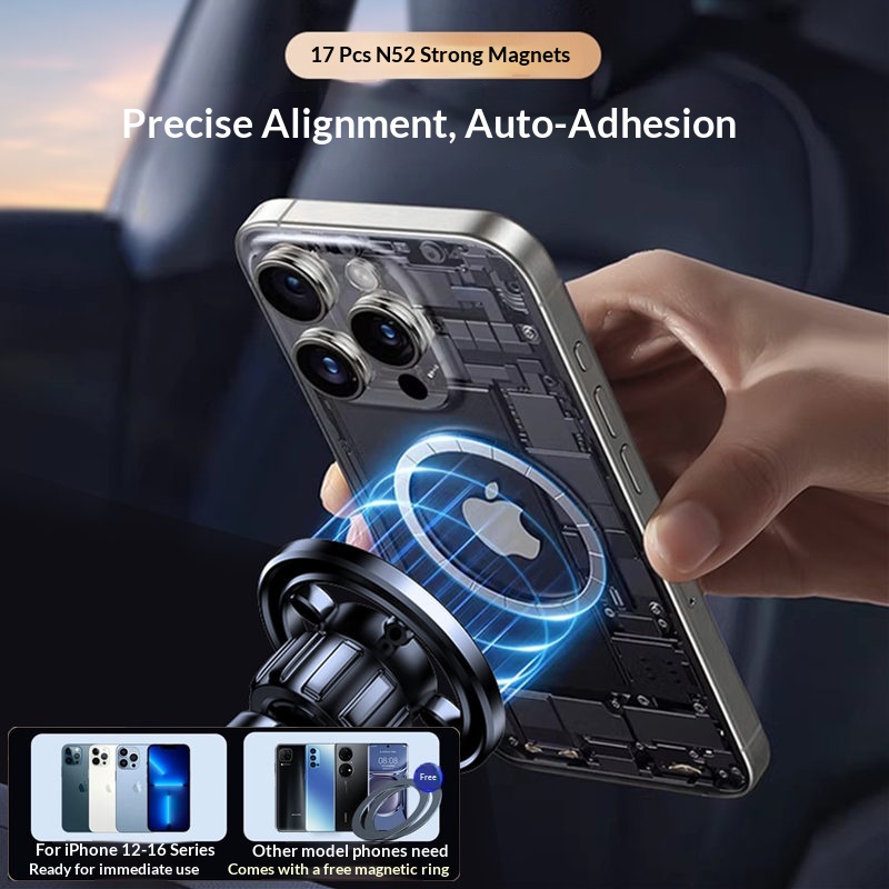 Phone 2025 New Model Car Navigation Air Vent Magnetic Multi-Function Holder_voghion.com