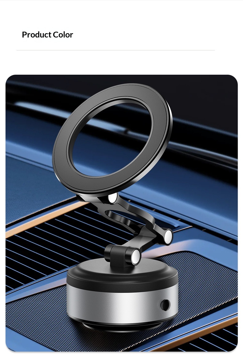 Cross-border Phone Holder 360°Rotating Car Center Console Navigation Electric Magnetic Suction Bracket_voghion.com