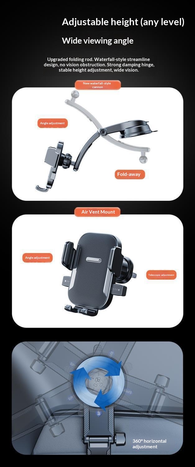 Neue Navigations-Saugnapf-Lüftungsschlitz-Multifunktions-Handyhalterung Autohalterung_voghion.com