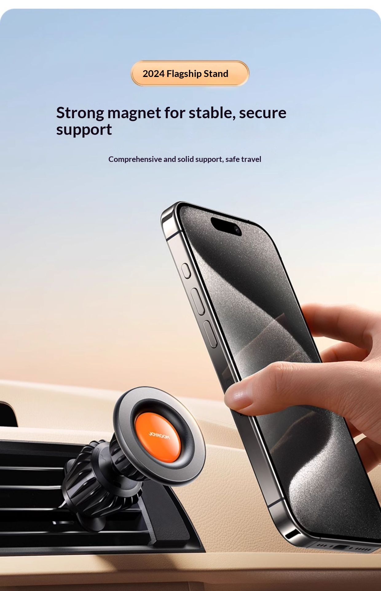 Support magnétique pour téléphone Joyroom pour grille d'aération, support de navigation pour voiture, fixation_voghion.com