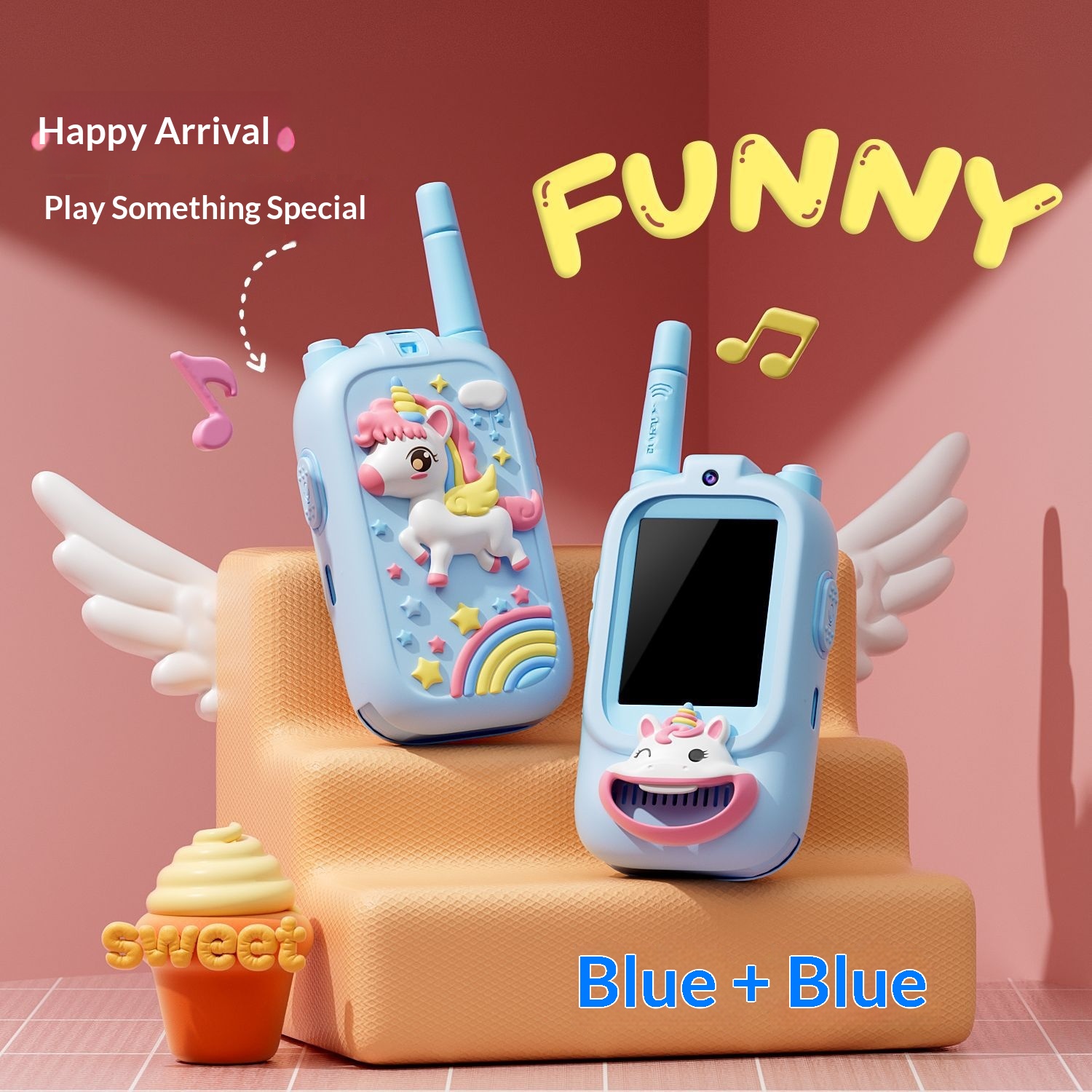 Hot-Selling Video Kids Phone WIFI Walkie-Talkie Rechargeable Wireless Children's Toy Gift_voghion.com