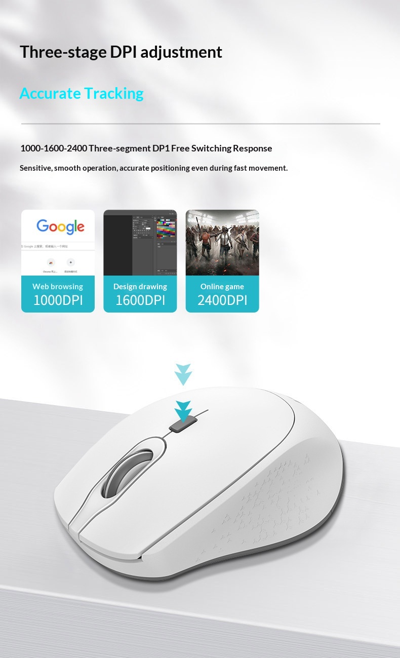 Souris bluetooth sans fil 3 modes pour pc portable et tablette_voghion.com