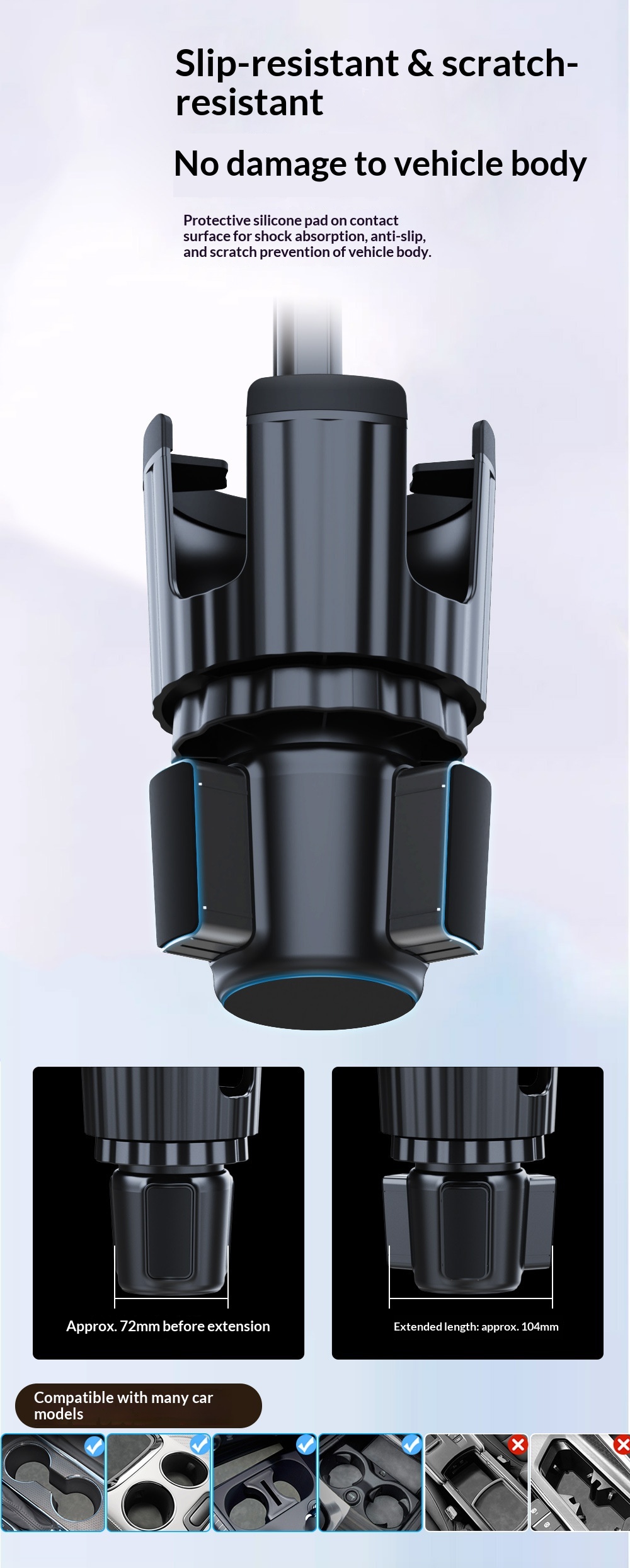 Handyhalterung Mit Becherhalter Für Mittelkonsole Navigation_voghion.com