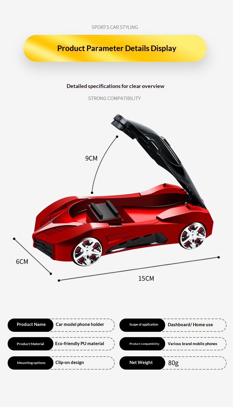 Phone Dashboard Navigation Mount Creative Car Model Ornament Multifunctional Aromatherapy Holder_voghion.com