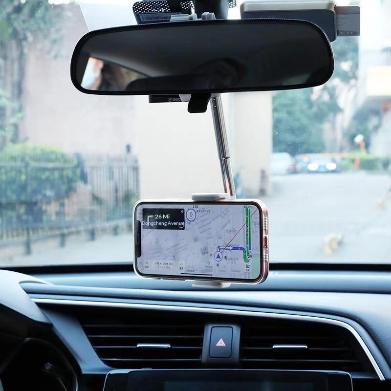 Cross-border Rearview Mirror Holder, Multifunctional Interior Accessory, Car Navigation Phone Holder_voghion.com