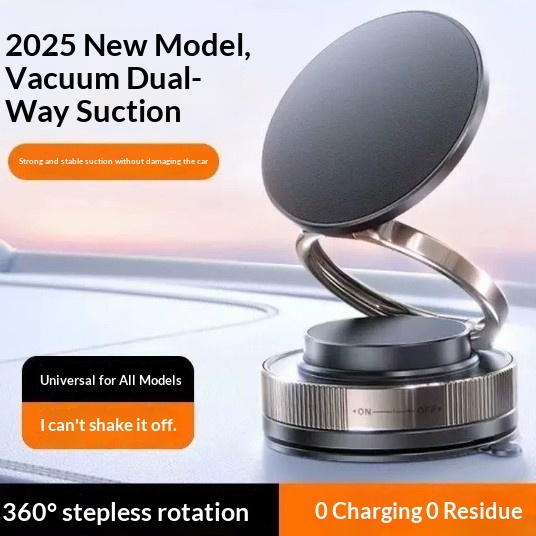 Vacuum Adsorption Magnetic Car Mount Navigation Phone Holder_voghion.com