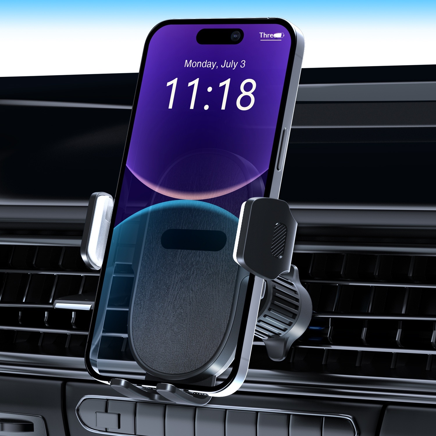 Car Holder For Dashboard, Windshield Suction Cup, Rotating Air Vent Hook, Phone Navigation Stand_voghion.com