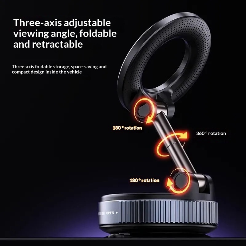 Nuovo supporto a ventosa rotante magnetico per telefono, navigatore per auto, supporto speciale a ventosa_voghion.com