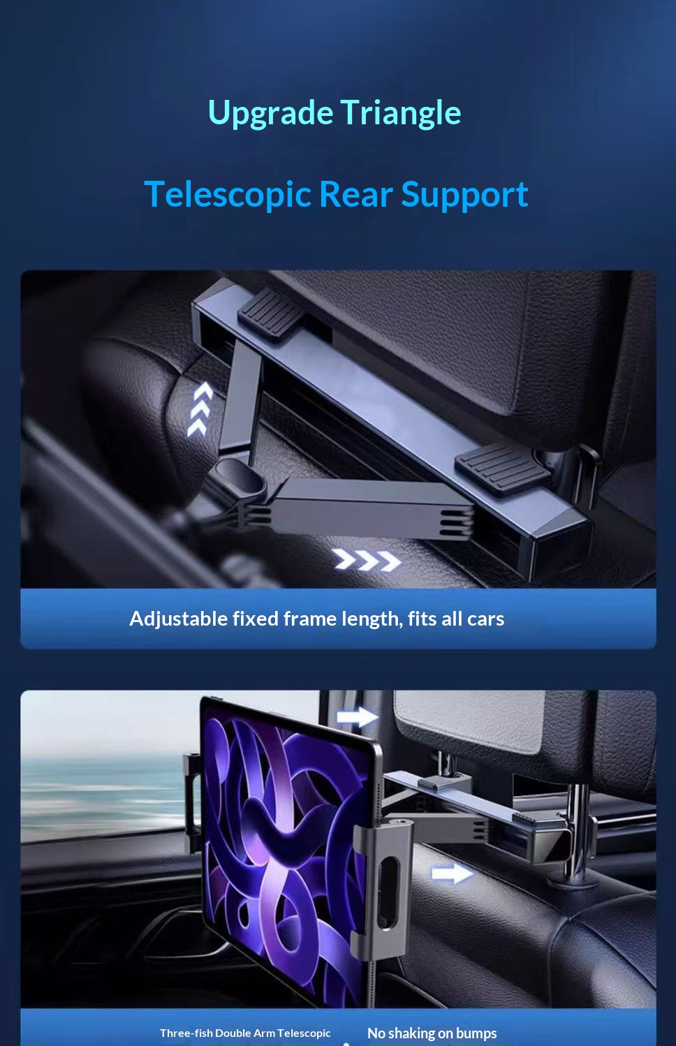 Supporto per telefono da auto, supporto girevole per iPad sullo schienale del sedile posteriore, supporto per tablet in auto_voghion.com