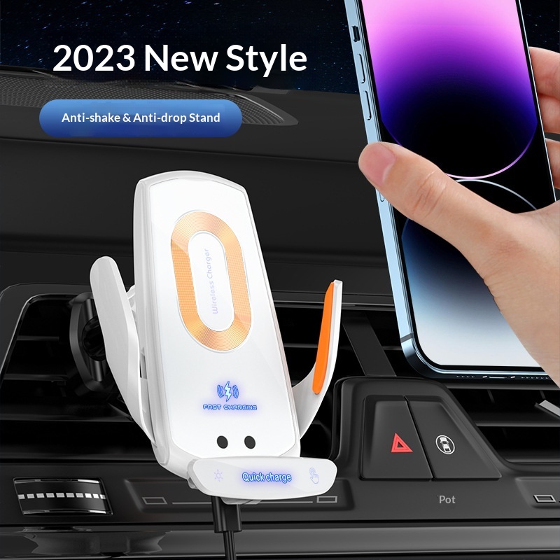 Air Vent Universal Dashboard Smart Electric Wireless Charging Car Phone Holder_voghion.com