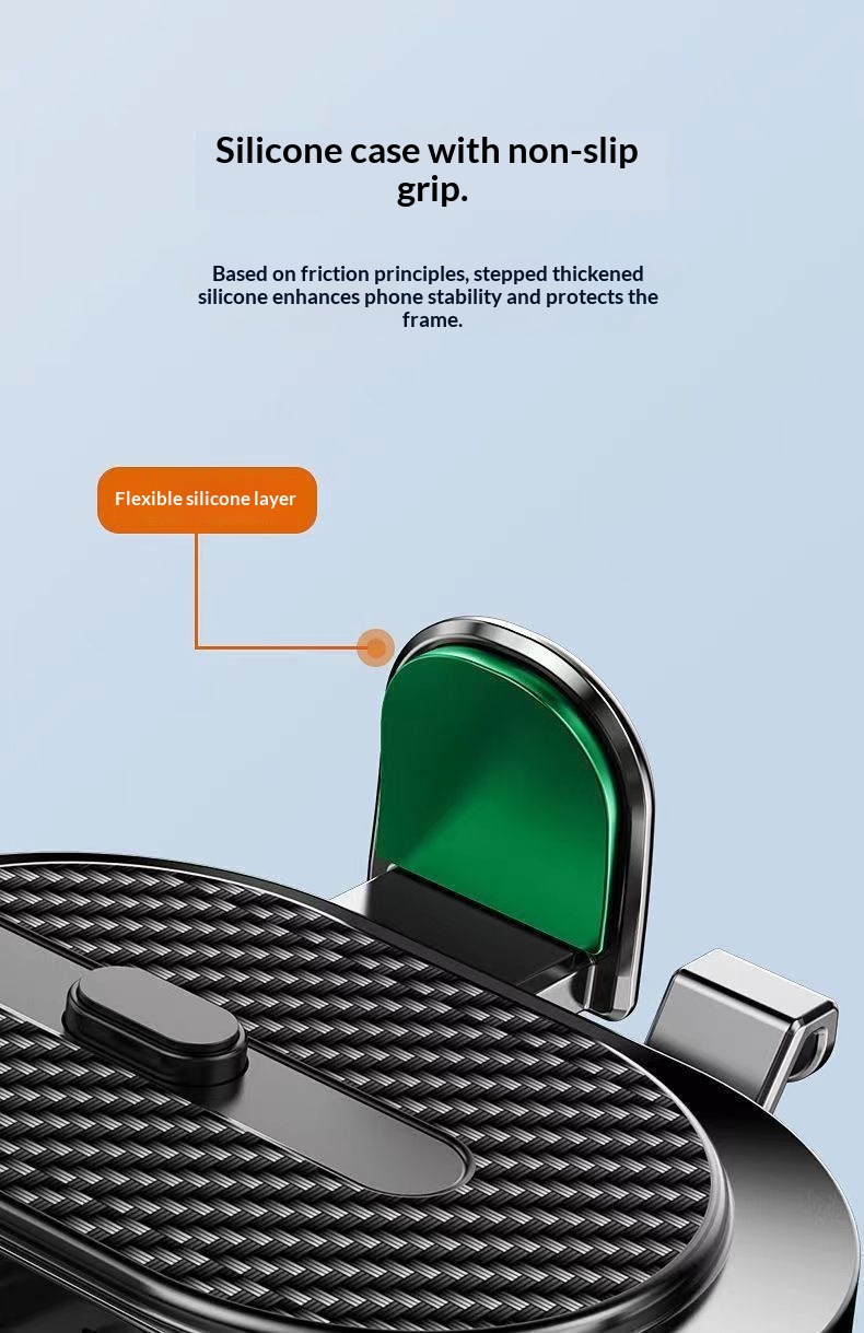 New Automatic Locking Air Vent Phone Holder, Retractable Suction Cup Car Mount_voghion.com