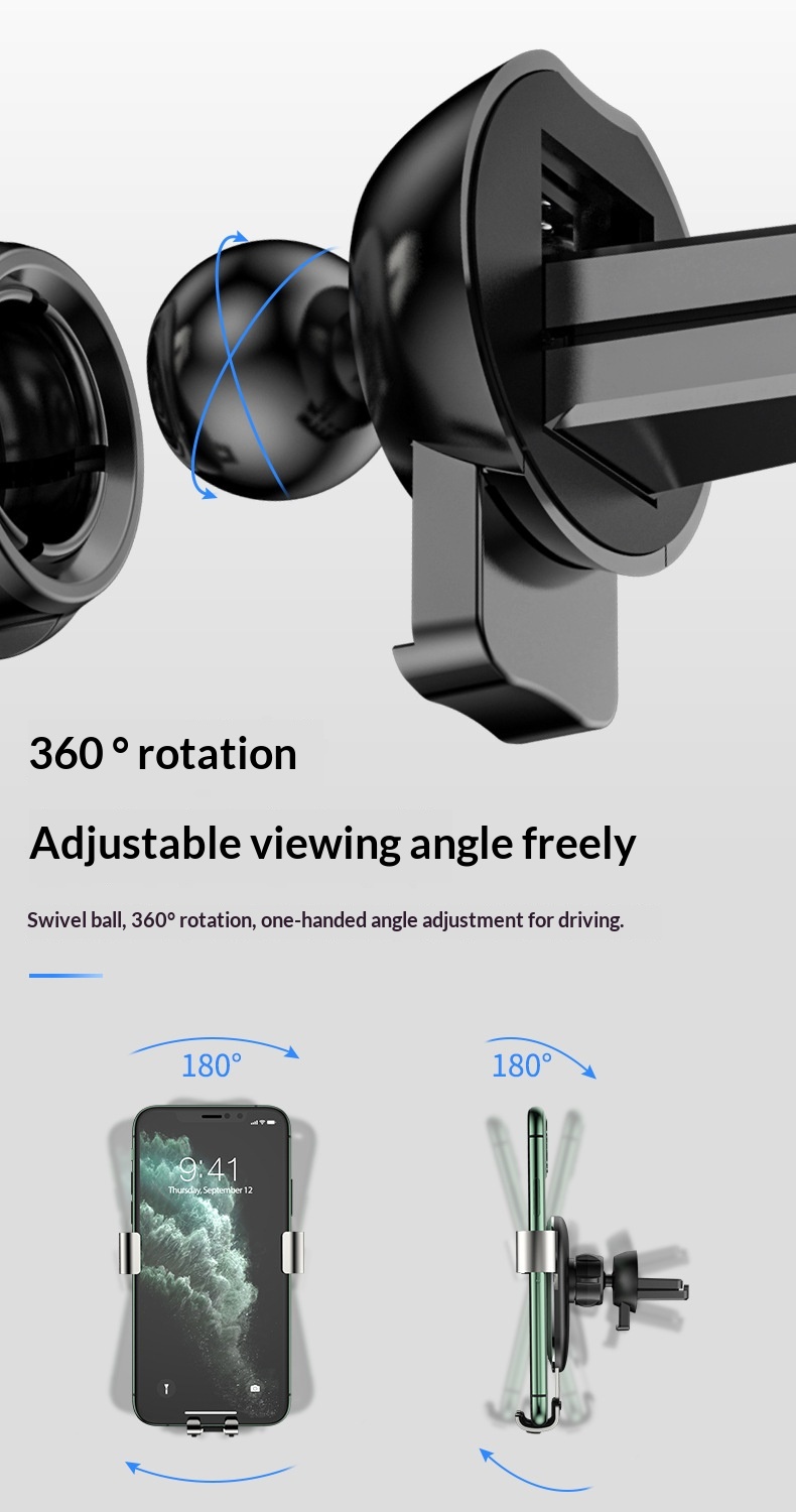 Suction Cup Air Vent Multi-Function Phone Gravity Car Navigation Holder_voghion.com