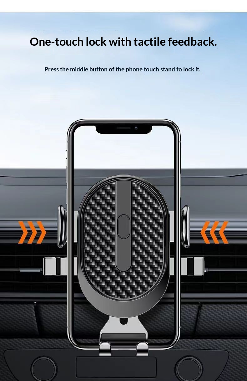 New Automatic Locking Air Vent Phone Holder, Retractable Suction Cup Car Mount_voghion.com
