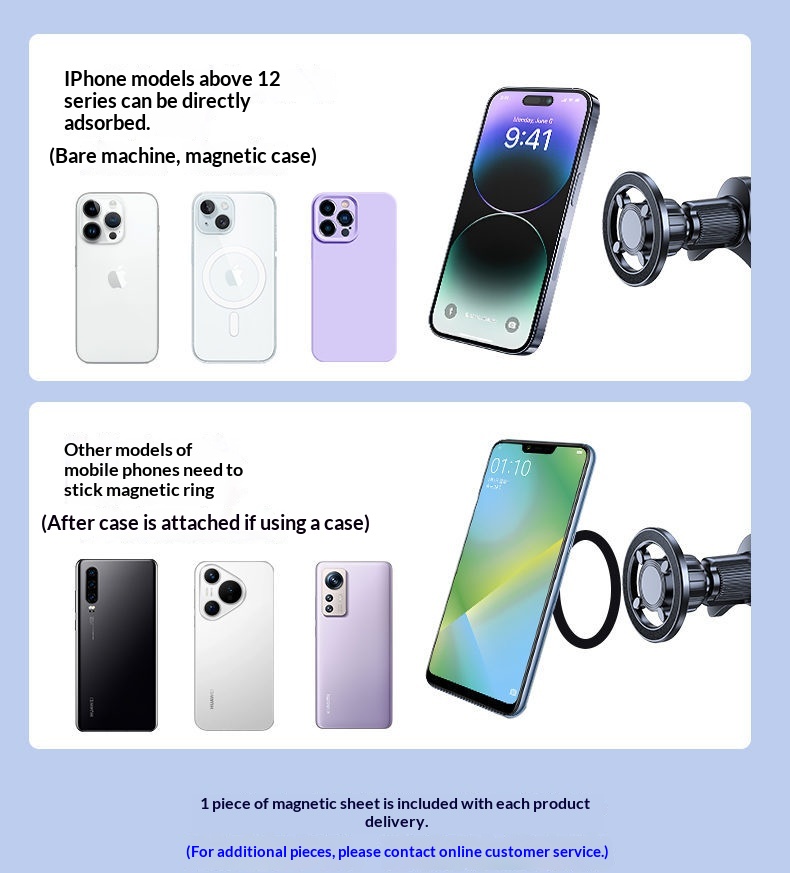 Phone 2025 New Model Car Navigation Air Vent Magnetic Multi-Function Holder_voghion.com