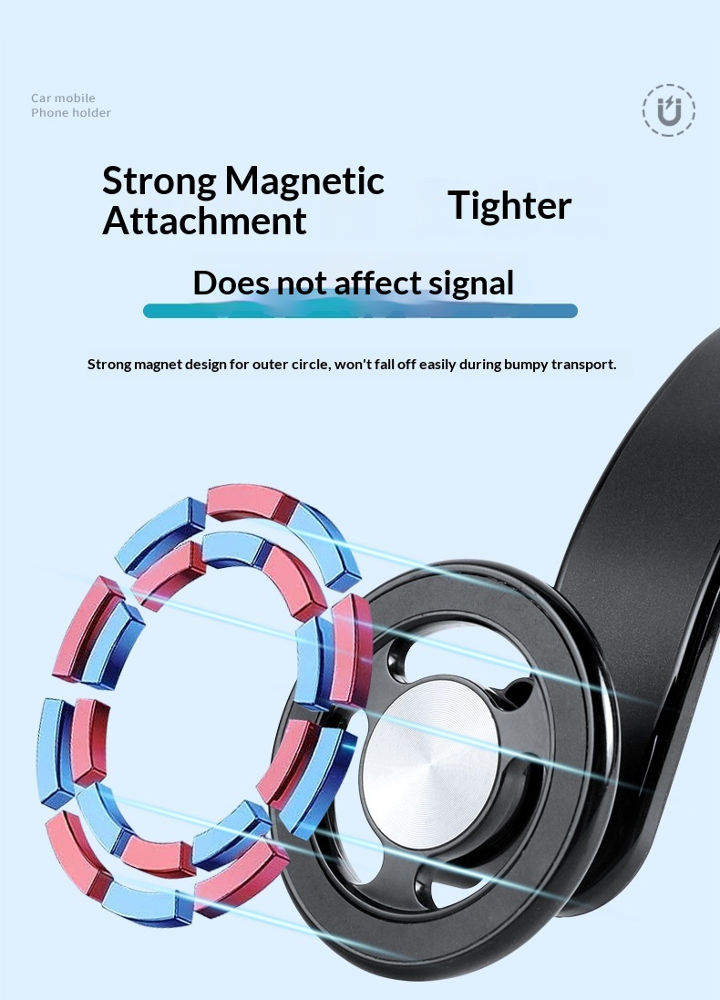 Support magnétique universel réglable pour téléphone de voiture avec navigation intégrée au tableau de bord (nouveau modèle 2024)._voghion.com