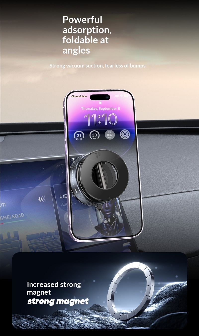 Supporto auto magnetico per telefono con ventosa per navigatore_voghion.com