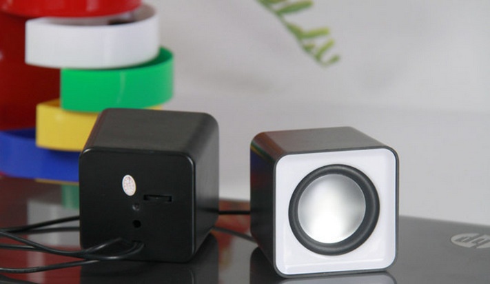 Desktop And Laptop USB Mini Cube Wholesale, Portable Speakers For Computers_voghion.com