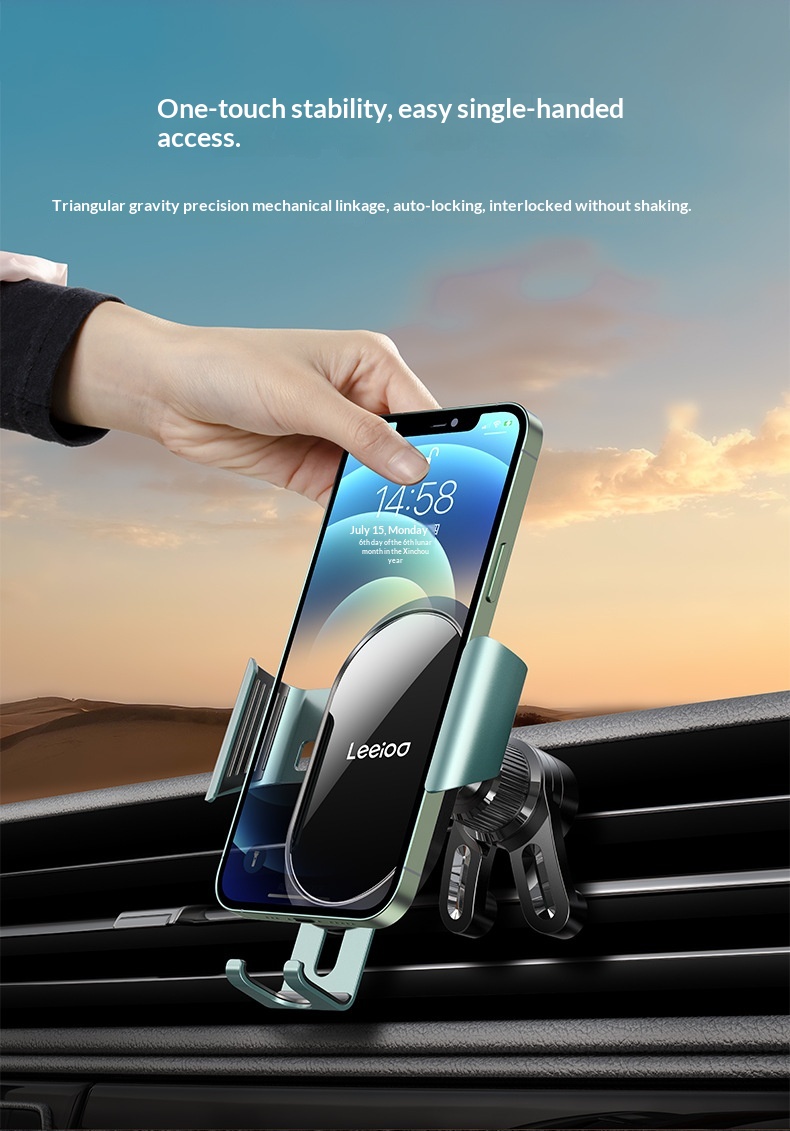 Gravity Car Phone Holder For Air Vent Mount Navigation Stand_voghion.com