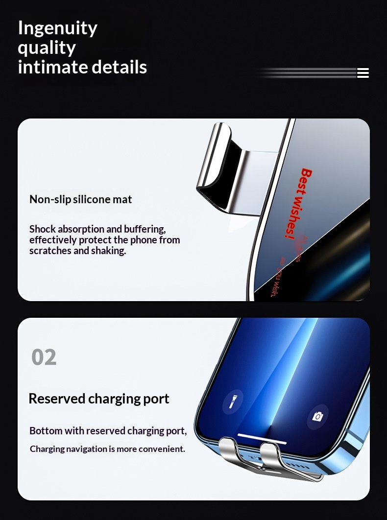Supporto per telefono a ventosa universale 2025, supporto a gravità in metallo creativo per cruscotto auto e navigatore_voghion.com