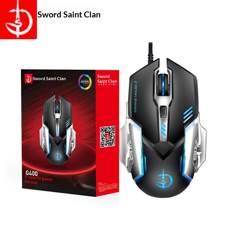 Juggernaut Clan Kleurrijke Gloeiende Bedrade Computer Peace Elite LOL PUBG Game Competitieve USB-muis_voghion.com