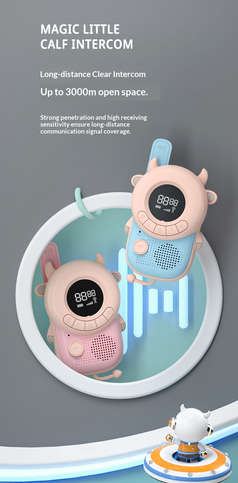 Toy Walkie Talkies For Kids Long Range Communication Device_voghion.com