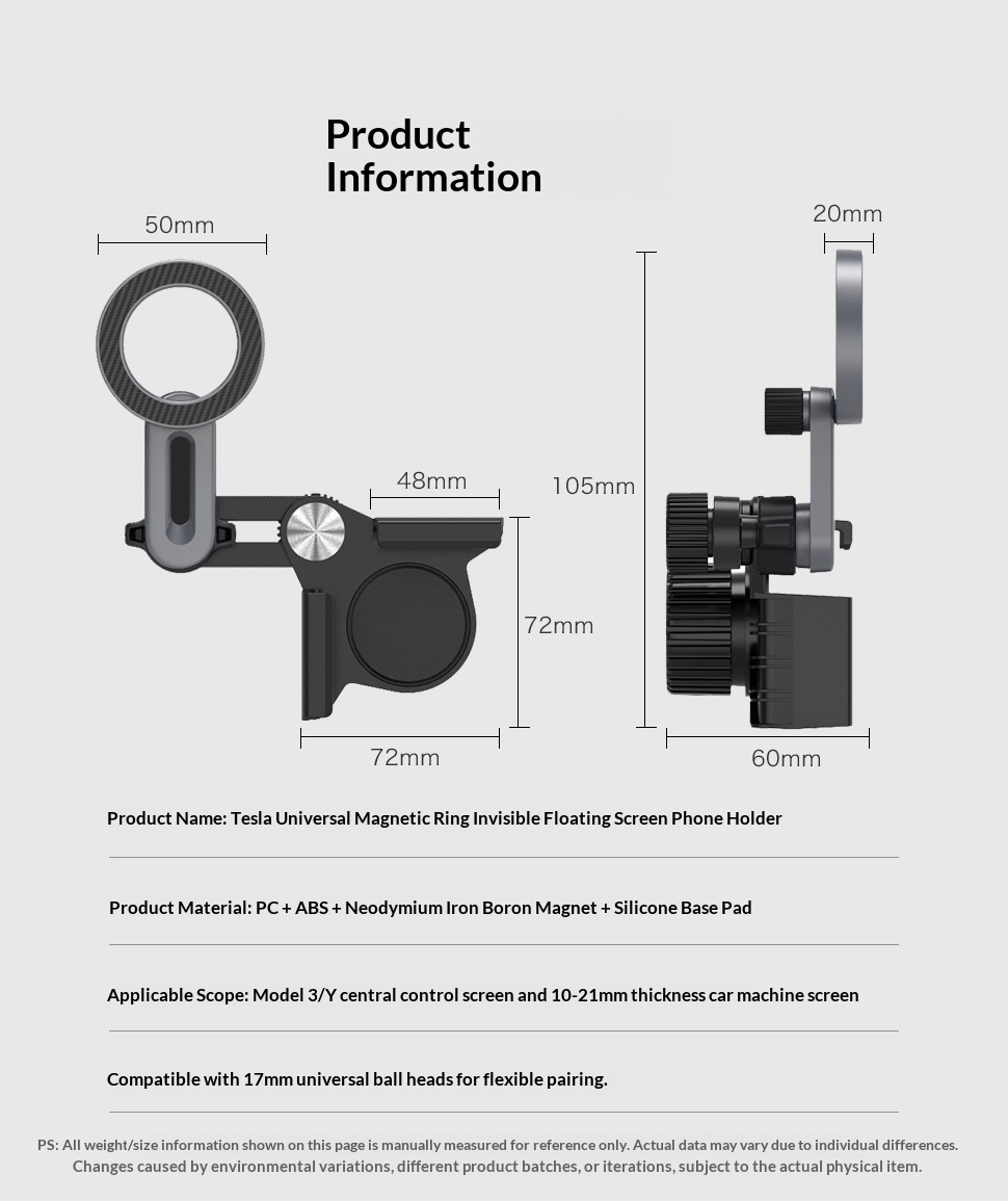 Zentraler Bedienbildschirmständer, faltbare Navigations-Handyhalterung, fahrzeugmontierter, grenzüberschreitender Tesla-Lüftungsschlitzständer_voghion.com