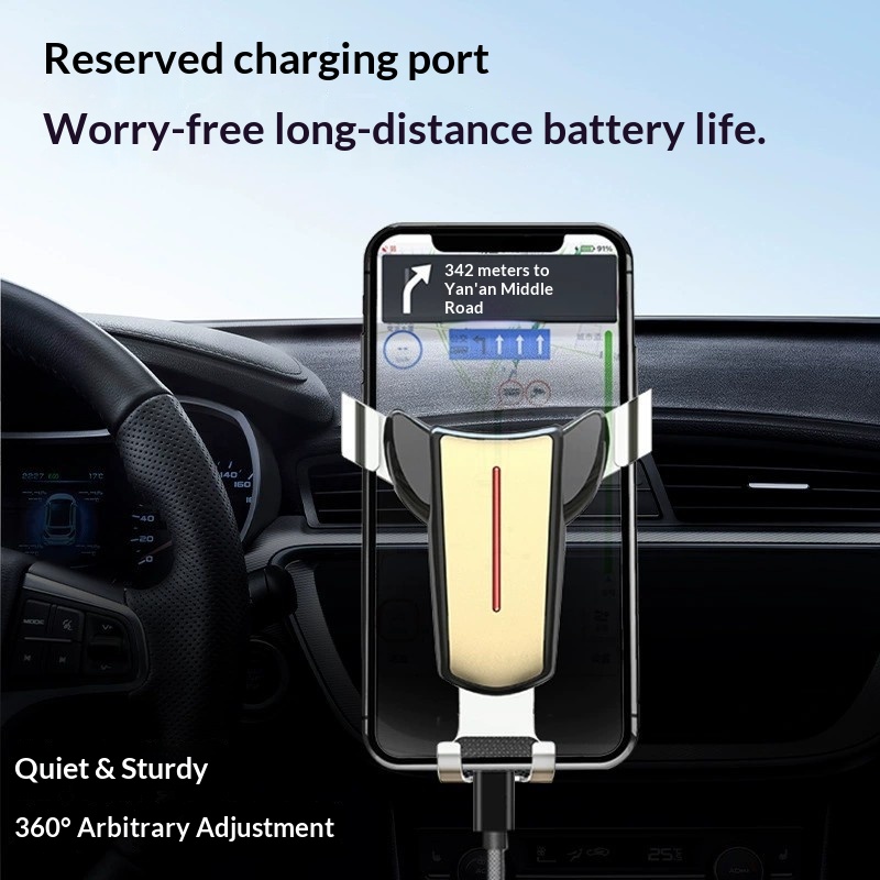 Supporto universale per telefono da auto con navigatore e bocchetta dell'aria, attacco a triangolo con testa di toro._voghion.com